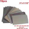 NONE 15 pz/set carta vetrata 400 600 3000 800 1000 1200 1500 2000 2500 grana carta vetrata acqua/seca carta abrasiva utensili