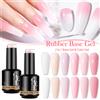 BORN PRETTY Gel base in gomma nuda gelatina da 15 ml Bianco latte naturale Trasparente Semipermanente Autolivellante Soak Off Vernice gel UV LED