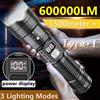 NONE 6000000 Torcia a LED LM Torcia tattica militare ricaricabile ad alta potenza Torcia con zoom telescopico Lanterna da campeggio esterna