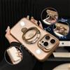 BEXFLOVE Nuovo Oro 16 Obiettivo di Vetro Magnetico Del Basamento Cassa Del Telefono per iPhone 16 11 13 15 12 14 pro Max 16 plus Fonda Magsafe Trasparente Custodie Copertura