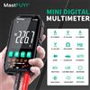 MASTFUYI Multimetro digitale professionale 600V/4A AC/DC Tensione Corrente Vero RMS Gamma automatica Volt/Amp/Ohm/Strumento tester di capacità