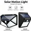 XIWANGFIRE Lampada da parete a LED con sensore di movimento solare 1/2/4 pezzi Luci ad energia solare per esterni per recinzione da giardino nel cortile Lampione stradale impermeabile