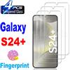 Leeshionz 1/4 pezzi 0,2 mm vetro temperato per Samsung Galaxy S24 + S24Plus pellicola proteggi schermo per sblocco impronte digitali