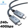 UGOURD USB C Thunderbolt 4 40Gbps cavo USB4 USB tipo C a C 240W cavo di ricarica rapida Thunderbolt3 per egpu SSD iPad MacBook Air
