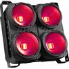 HYULIGHTS Luci cieche COB a 4 occhi 4x100W 400W COB Par Can RGBWA UV 6in1 Fascio di lavaggio DJ DMX 512 Luci stroboscopiche UV da palcoscenico ad alta potenza