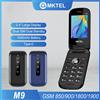 MKTEL M9 Flip Telefono cellulare 2G Display da 2,4 pollici Batteria da 1000 mAh Dual SIM Dual Standby MP3/MP4/FM Radio Sbloccato Caratteristica per anziani Telefono