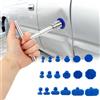 NONE Kit di Riparazione Ammaccature Auto, Set di Attrezzi per Riparazione Auto con 18 Linguette Adesive in Plastica e Manico a T, Rimuovi Ammaccature Universale per Accessori Auto