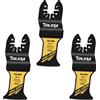 TOLESA 3/50PCS Lama per sega oscillante con bordo ad arco, lame per utensili oscillanti per legno, lame multiutensile Taglio pulito per legno, plastica CR-V