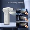 PINTUDY 【2026 P70 Soffiatore d'Aria Bianco】Soffiatore Turbo a 4 Velocità con Luce LED e Display Batteria, Soffiatore d'Aria Compressa Senza Fili 110000RPM