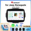 Junsun Autoradio Junsun Wireless CarPlay Android Auto per Jeep Renegade (BU/BV) 2014-2022 con ventola di raffreddamento integrata, navigatore GPS Android, lettore multimediale, WiFi, DSP, RDS, BT, SWC,