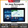 Junsun 13.1 pollici QLED Android Wireless CarPlay Auto Autoradio Per Jeep Renegade 2016-2020 Sistemi Intelligenti DSP SWC RDS GPS FM