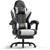 Devoko Sedia da gaming massaggiante Devoko regolabile in altezza, design ergonomico con supporto lombare e poggiatesta, girevole