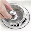 NONE Colino per lavello da cucina in acciaio inossidabile: rete da 8,13 cm e 5,33 cm, non intasato per bagno, bagno e vanità