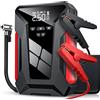 NONE Avviatore d'Emergenza per Auto con Compressore d'Aria 150PSI, 1200A di Picco, 4-in-1 Booster per Batteria e Gonfiatore Pneumatici per Veicoli 12V