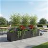 NONE Fioriera Nera 200 x 40 x 40 cm Acciaio laminato a freddo