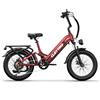 Cleytro Bicicletta elettrica CLEYTRO XC20-R, motore da 500W, batteria 48V 15.6Ah, pneumatici da 20 pollici, autonomia 40-100 km. Rosso.