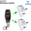 sixwgh Interruttore Wireless Intelligente RF 433Mhz con Telecomando, Relè 100-250V 10A - Controllo Dispositivi Elettronici