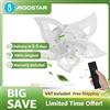 Aigostar Ventilatore da soffitto silenzioso Flower 67 cm bianco | LED Dimmerabile 40W 3000-6500K | Controllo a 6 Velocità, Motore DC Reversibile