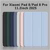 QIJUN Custodia a tre ante con funzione di supporto magnetico in pelle PU per Xiaomi Pad 8/Pad 8 Pro 11.2 pollici 2025, con funzione Auto Sleep/Wake-up