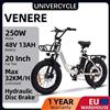 UNIVERCYCLE B5 VENERE Bici Elettrica per Adulti Motore 250W 25KM/H Batteria Rimovibile 48V 13AH Pneumatici Largi 20 Pollici E-Bike Freni a Disco Idraulici Telaio a Passo Basso Bici Elettrica per