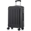 YONSLY Valigia YONSLY 16/20/24/28 Pollici 4 Ruote Girevoli a 360° ° Valigia trolley con rotelle, robusta, con doppia cerniera, lucchetto a combinazione, borsa a rete, impugnatura morbida in gomma, bagaglio