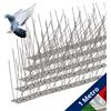 AURACASA Dissuasori per Piccioni Scaccia Piccioni da balcone, Strisce con Punte in Acciaio Inox -10pz x 25cm (1 MT)