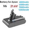Batteria di ricambio V6 21.6V 12800Ah per Dyson DC62 DC59 DC58 SV03 SV04 SV09 Animal Motorhead V6 Slim Absolute Vacuum