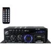 APWIKOGER AK380 Amplificatore compatibile Bluetooth Amplificatori digitali a 2 canali Audio HIFI Lettore musicale basso USB AUX Karaoke per auto domestica