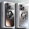 NONE Nuova Custodia Magnetica in Titanio per iPhone 17 16E 16 15 14 11 13 12 Pro Max Opaca con Protezione per Ricarica Wireless