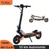NONE Monopattino Elettrico T2Max 1000W, Batteria 48V 15.6Ah, Autonomia 55km, Pieghevole, Pneumatici All-Terrain da 10 Pollici, Freno a Disco, 120kg
