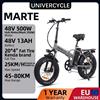 UNIVERCYCLE MARTE Bici elettrica pieghevole, motore 350W potente 25 km/h, 48V 13Ah, doppia sospensione, pneumatici larghi 20×4 pollici Chaoyang, autonomia 45-80 km, per adulti