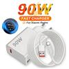 NONE Caricabatterie Rapido EU HyperCharge 90W Max per Xiaomi 13 14 Ultra 15 15T 17 Pro Redmi Note 13 14 POCO F6 F7 X6 X7 Pro con Cavo USB Type-C