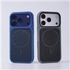 NONE Custodia per telefono in tela tecnologica intrecciata magnetica con animazione per iPhone 17 Pro, 15, 16, 17 Pro Max, compatibile con MagSafe, cover protettiva rigida opaca