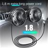 NONE Ventilatore elettrico posteriore per auto con interfaccia USB, 12V 24V, per interni di camion di grandi dimensioni, sedili posteriori, silenzioso e potente