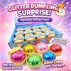 NONE Glitter Dumpling Squishy ULTRA RARE Gold Glitter Hidden Edition, Pallina Sensoriale Morbida in TPR a Forma di Raviolo per Alleviare lo Stress