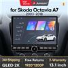 Junsun 13.1″ QLED wireless CarPlay Android Auto Autoradio per Skoda Octavia 3 2013-2018 Sistemi intelligenti DSP SWC RDS GPS FM