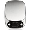 NONE Bilancia Digitale da Cucina 5kg/0.1g 10kg/1g, Bilancia Alimentare ad Alta Precisione con Display LCD e Piattaforma in Acciaio Inossidabile per Cucinare e Cuocere