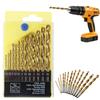 NONE NUOVO Set di Punte da Trapano a Spirale da 13 Pezzi per Lavorazione del Legno, Utensili da Foratura 1.5-6.5mm, Set di Punte Elicoidali per Legno, Rame, Leghe di Alluminio, per Falegnami