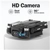 Karuisrc Drone K600GPS con Telecamera 1080P, Schermo FPV da 4,5 Pollici, Ritorno Automatico, Motore Brushless, Quadricottero RC per Adulti, Bambini e Principianti, Controllo Gestuale, 22 Minuti di Autonomia di