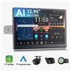 ATOTO Autoradio Android AI con schermo QLED retrattile da 12,9 pollici, 8G+128G, Bluetooth, 4G LTE, DriveChat, HDMI, DSP Stereo, Lettore Multimediale per Auto, Unità Singola 1 Din