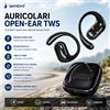 NONE Auricolari Bluetooth Open-Ear TWS Wireless con Gancio, Cuffie Sportive BT 5.0 con Custodia di Ricarica USB-C, Microfono Integrato, IPX4, Stereo Wireless, Auricolari Open Ear per Sport, Running,