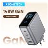 ASOMETECH Caricatore USB Type-C GaN da 148W con Display, Ricarica Rapida 140W PD3.1 3.0 QC4.0 3.0 per MacBook, Tablet, Telefono, iPhone 17 16