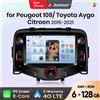 Junsun Autoradio Junsun Wireless CarPlay Android Auto per Peugeot 108 / Citroen C1 / Toyota Aygo (Mk2) 2014-2021 con ventola di raffreddamento integrata, navigatore GPS Android, lettore multimediale, WiFi,