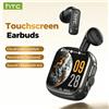 HTC Auricolari Bluetooth Wireless HTC NE72 con Traduttore AI, 50 Ore di Riproduzione, Display LCD Full HD, Riduzione del Rumore, Uso Confortevole