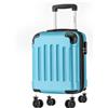 YONSLY Bagaglio a mano YONSLY da 16 pollici con 4 ruote a 360° ° Valigia trolley con ruote girevoli, lucchetto a combinazione, ruote rimovibili, borsa a rete, robusta doppia cerniera, maniglia in gomma