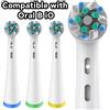 NONE Testine di ricambio Cross Clean compatibili con lo spazzolino elettrico Oral B iO 2 3 4 5 6 7 7G 8 9 10, confezione da 4/8/12 testine.