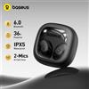 Baseus Bass WM02s Auricolari wireless Bluetooth 6.0 TWS Mini e compatti Comodi da indossare, 36 ore di durata della batteria IPX5