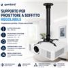 NONE Supporto Universale per Proiettore da Soffitto Regolabile Gembird - Staffa Ceiling Mount Full Motion 360° per Videoproiettore, Altezza Regolabile 380-580 mm, Inclinazione e Rotazione ±15°, Portata 13