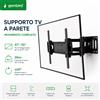 NONE Gembird Supporto TV da Parete 37-70 Pollici, Staffa TV Universale Full Motion Doppio Braccio Orientabile Inclinabile Girevole, VESA 600x400, Max 35kg, Distanza 78-400mm, per TV LCD LED, Livella a