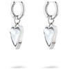 LIEBESKIND BERLIN donna orecchini con Glasherz in acciaio inossidabile - zeitlos, modern e alltagstauglich - idea regalo - argento